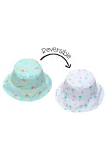 FlapJackKids Reversible Patterned Sun Hat Fish Jellyfish 6M-2Y