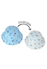FlapJackKids Reversible Patterned Sun Hat Sailboat Submarine 6M-2Y