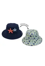 FlapJackKids Kids Reversible Mixed Sun Hat Starfish Large