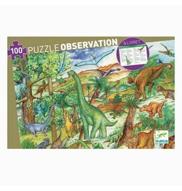 Djeco 100 Piece Observation Puzzle Dinosaurs