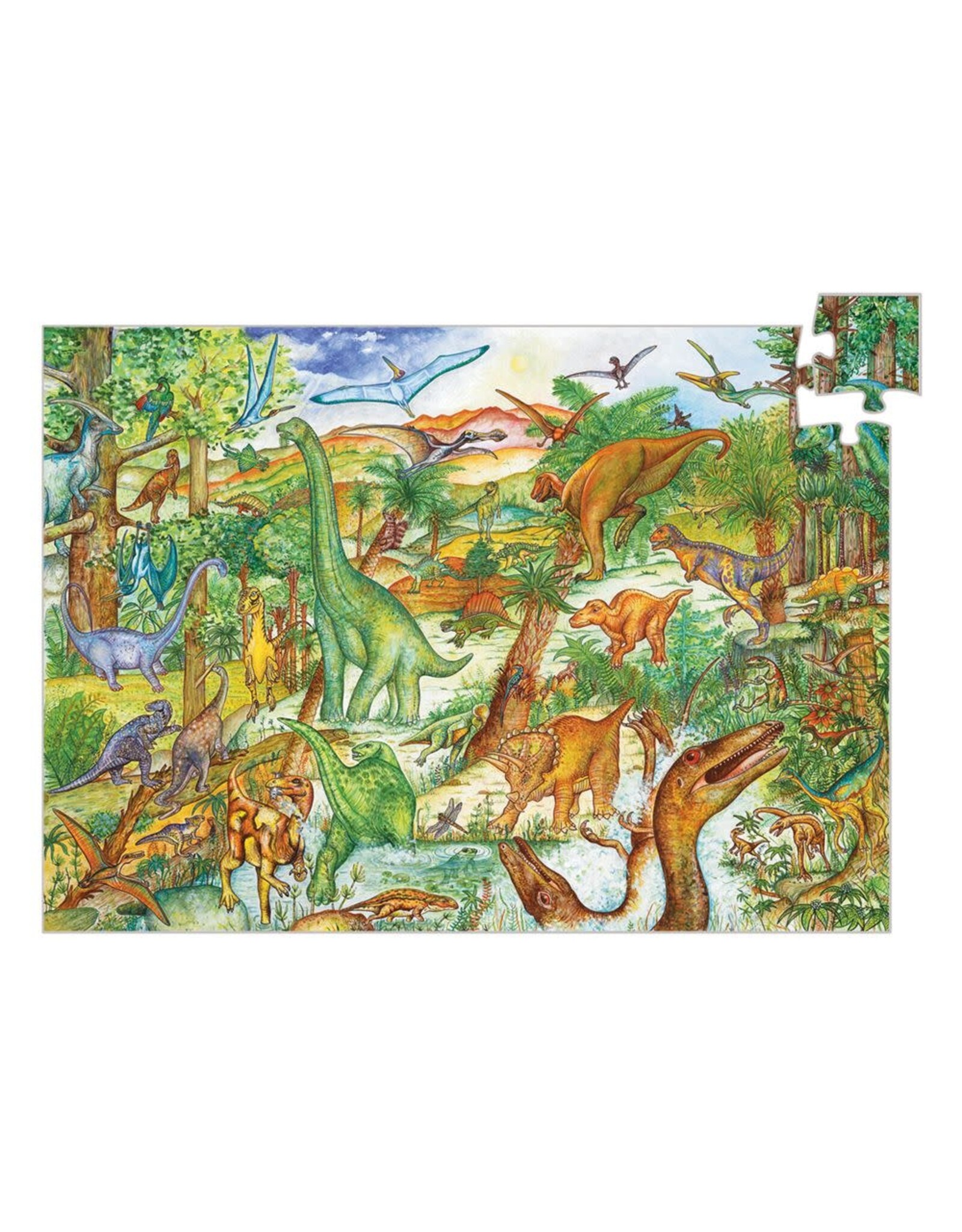 Djeco 100 Piece Observation Puzzle Dinosaurs