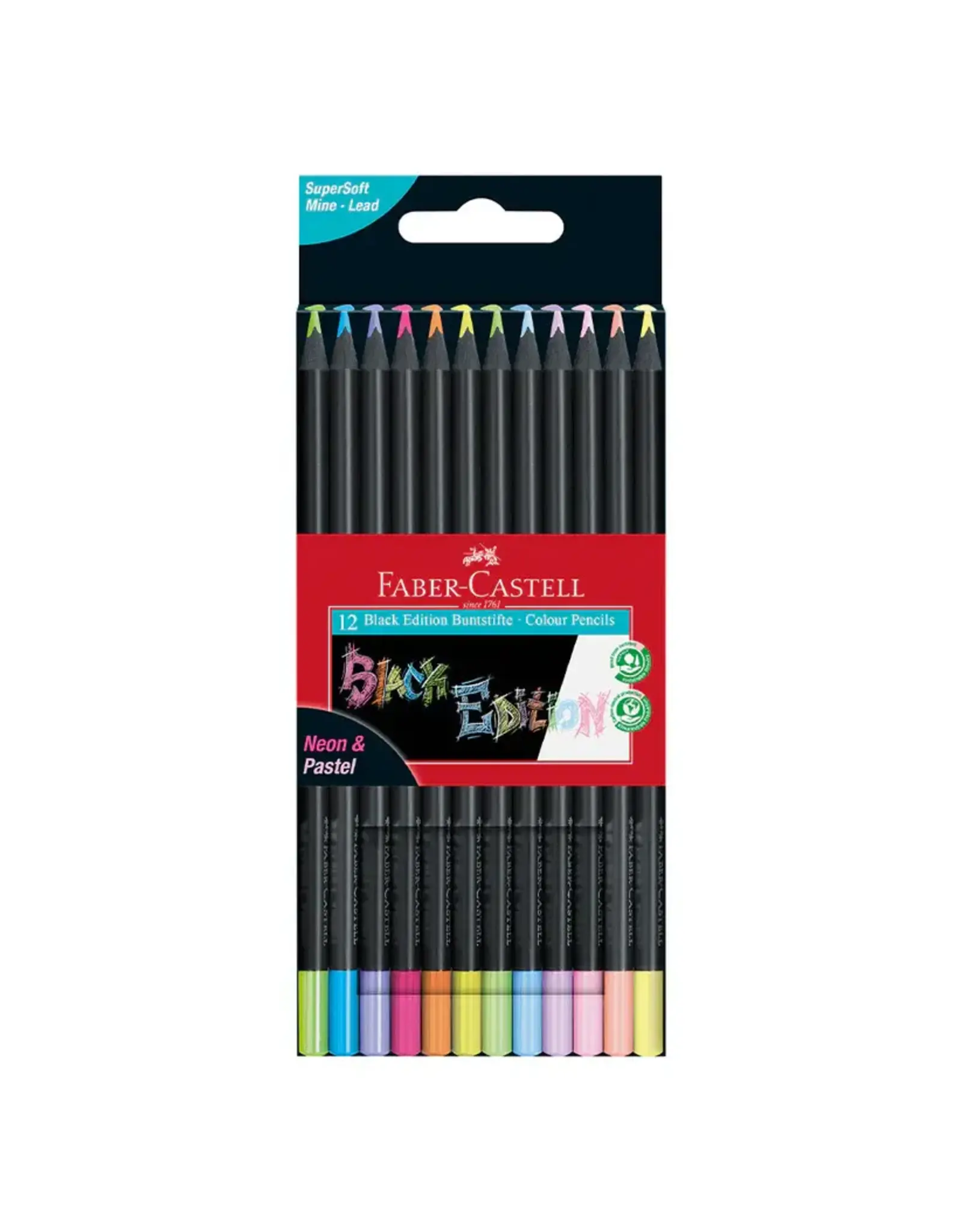 Faber Castell Color Pencils Black Edition Neon and Pastel
