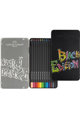 Faber Castell Color Pencils Black Edition with Tin 12 Colors
