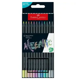 Faber Castell 12 Metallic Color Pencils Black Edition