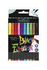 10 Felt Tip Brush Pen Black Edition