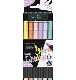 Faber Castell 6 Felt Tip Brush Pen Black Edition