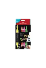 Faber Castell 4 Shake & Paint Acrylic Marker, Neon