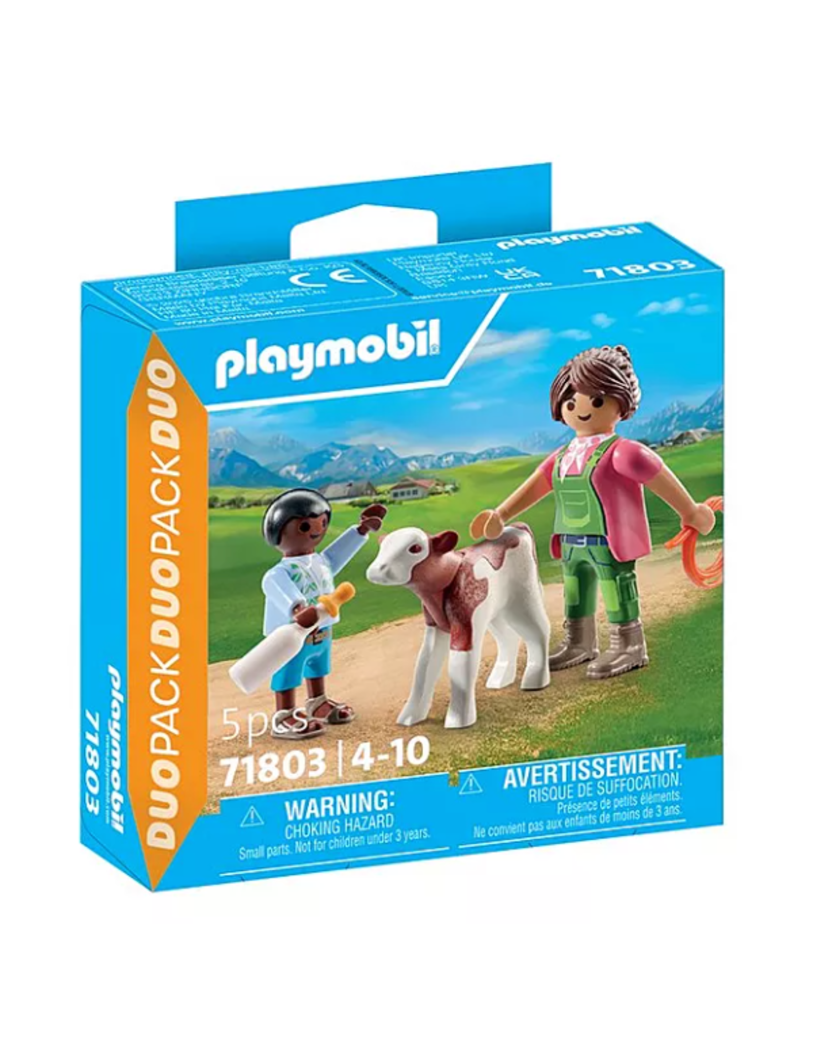 Playmobil Farmer with Calf