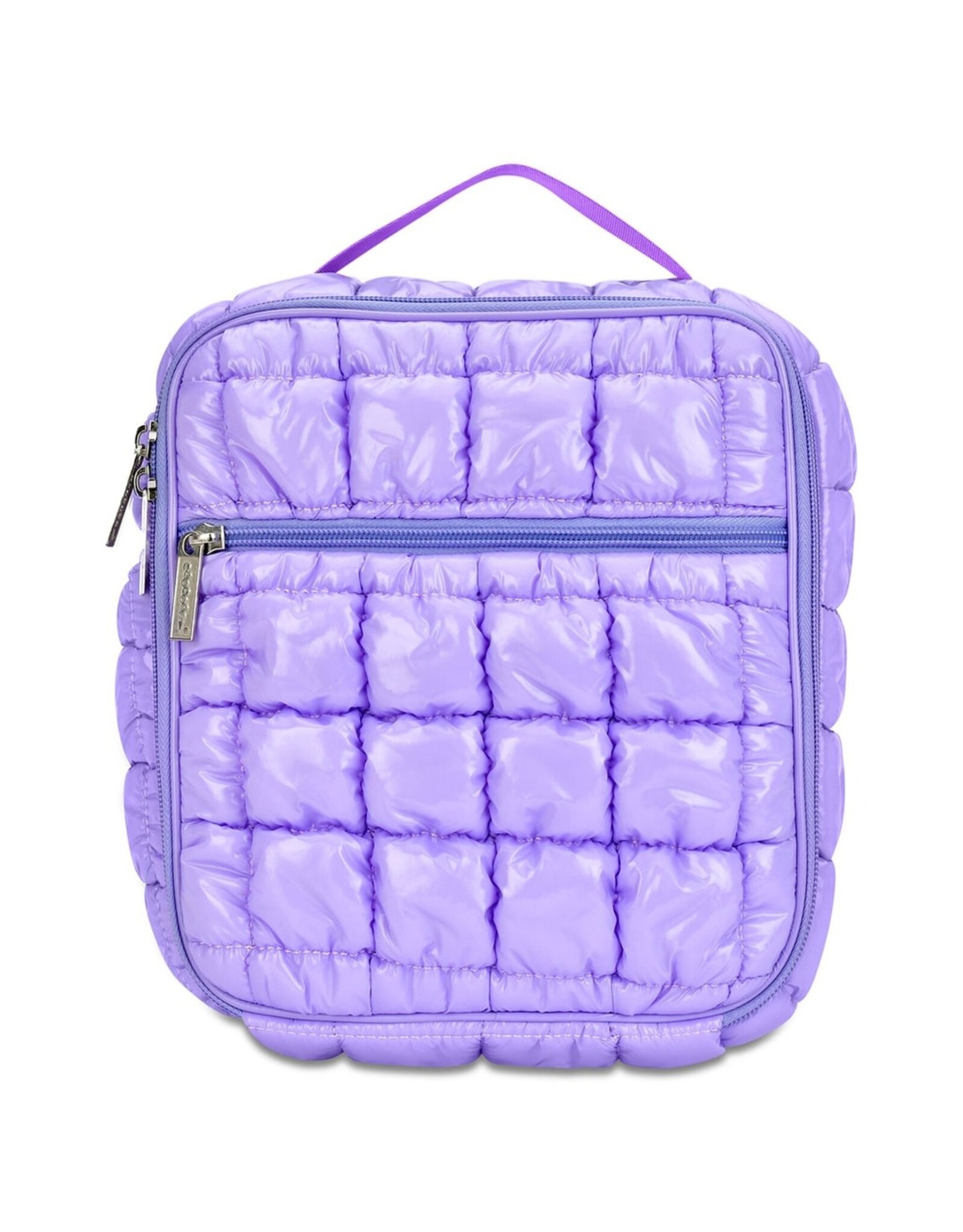 Iscream Lavender Shiny Puffer Lunch Tote