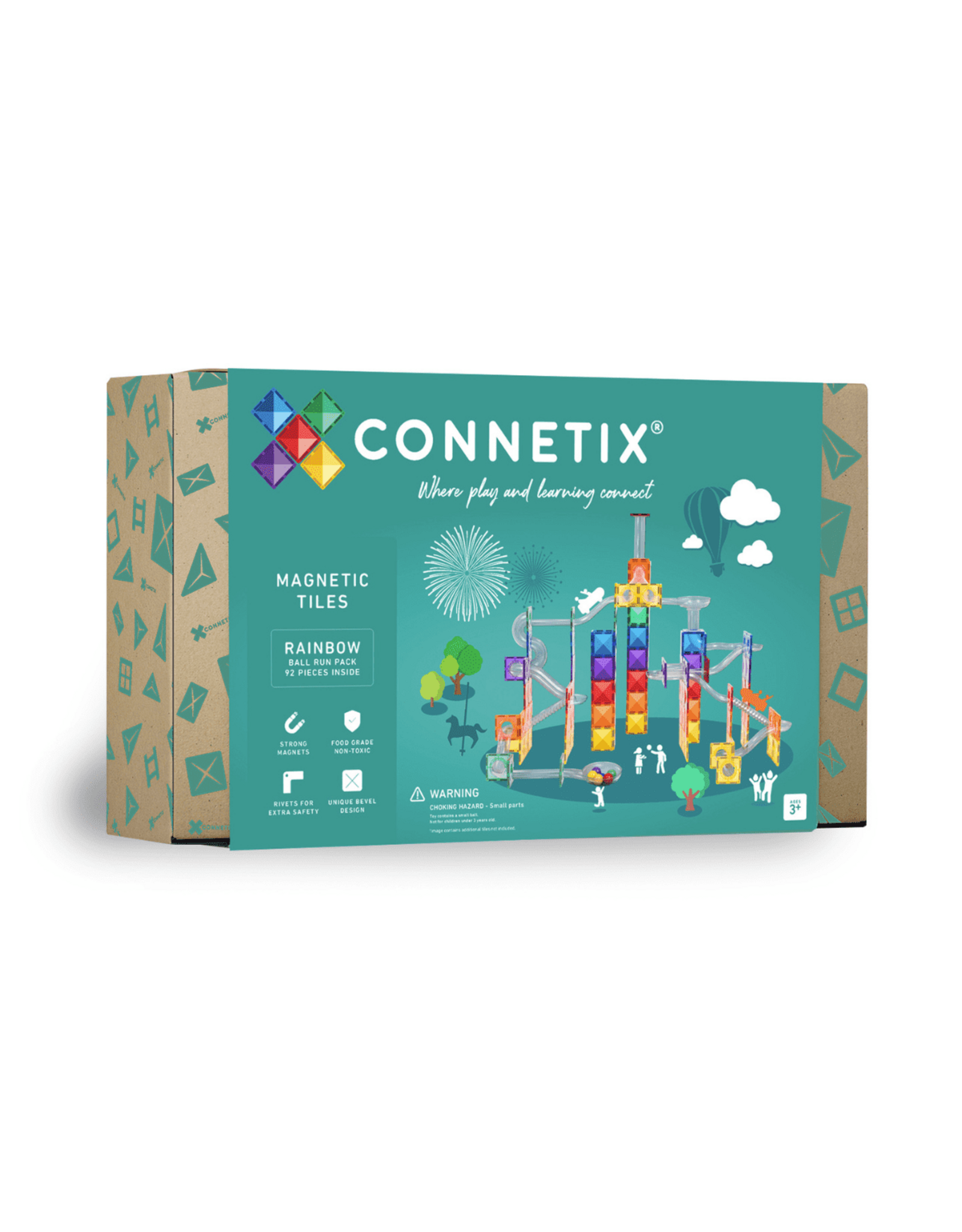 Connetix Connetix Rainbow Ball Run Pack 92 Piece