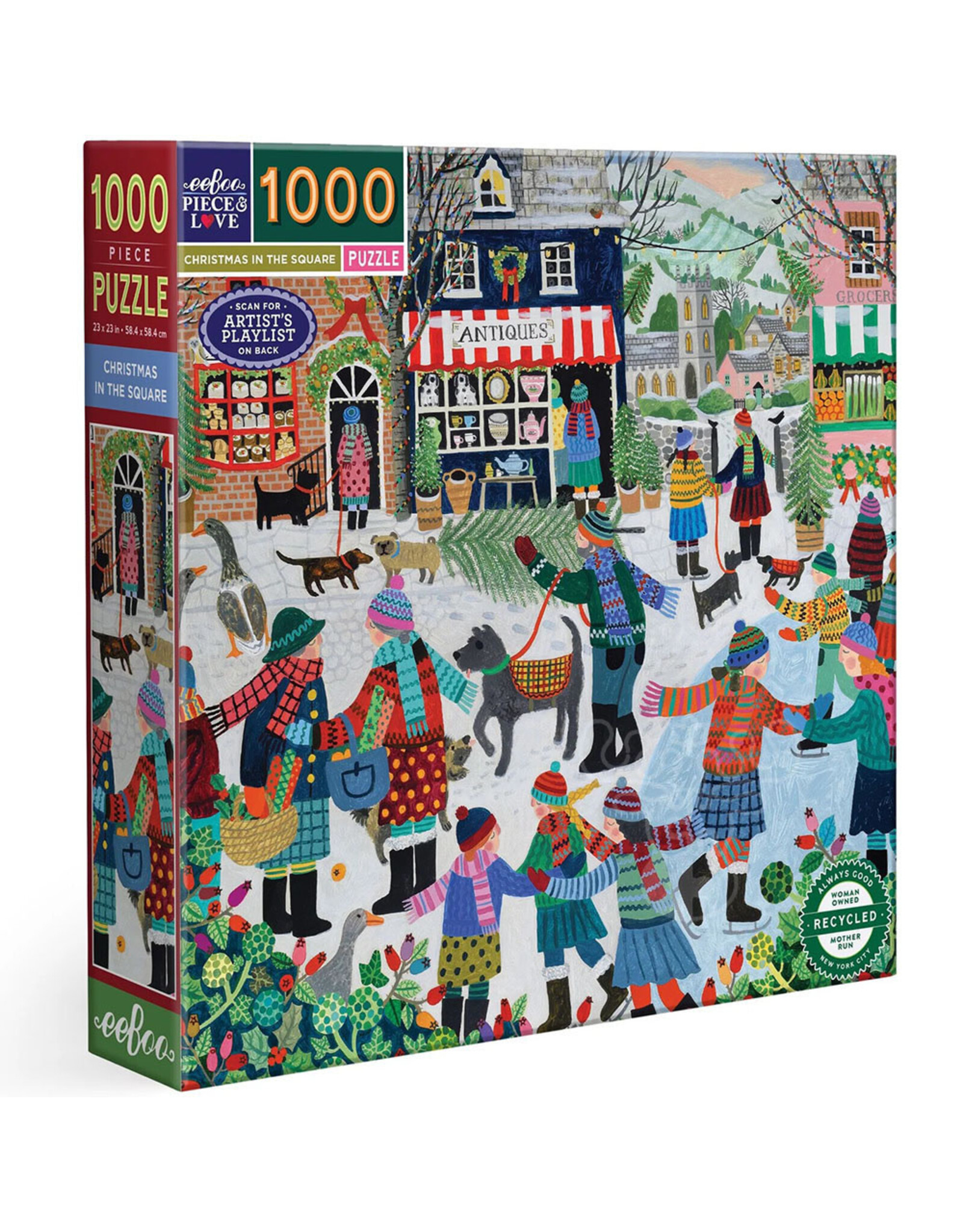 Eeboo Christmas in the Square 1000 Piece Puzzle