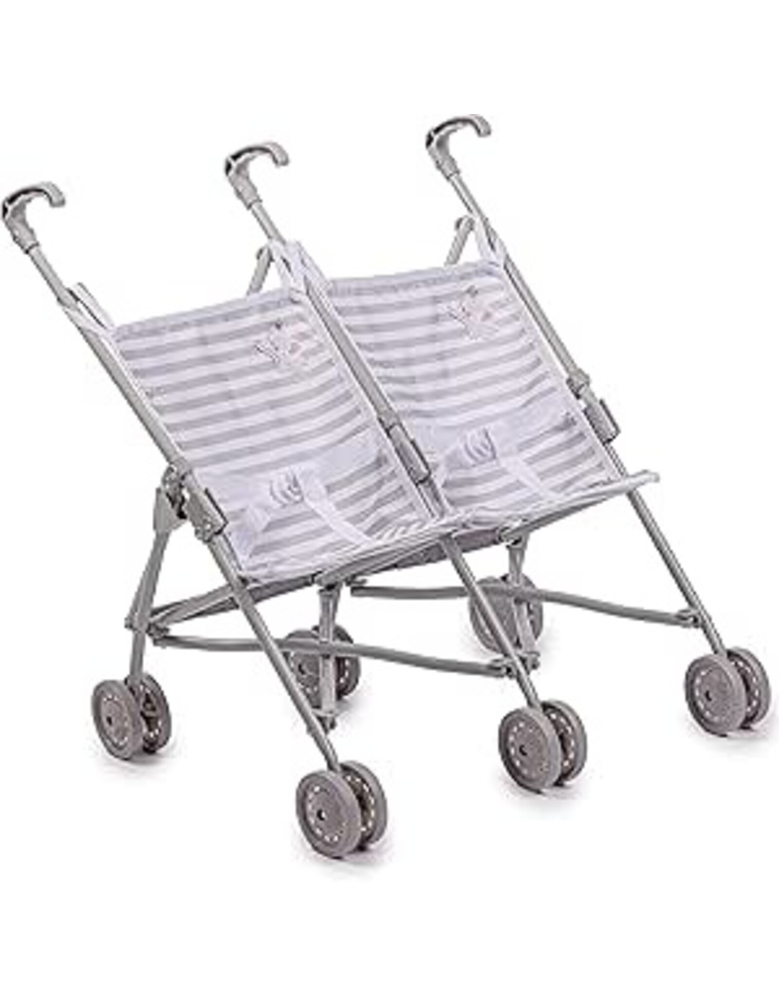 JC Toys Berenguer Boutique Twin Doll Stroller Elephant Theme Grey