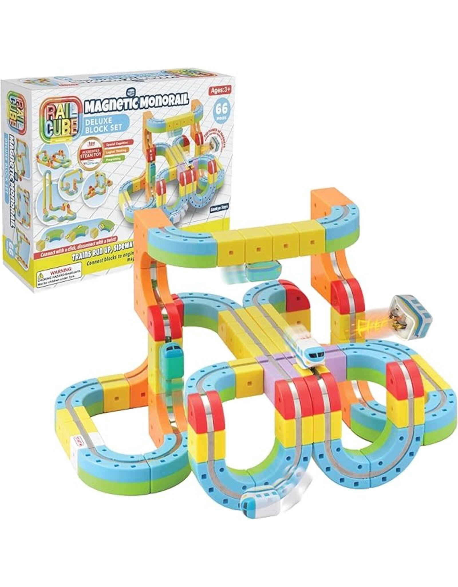 Meekins Rail Cube Magnetic Monorail Deluxe Block Set
