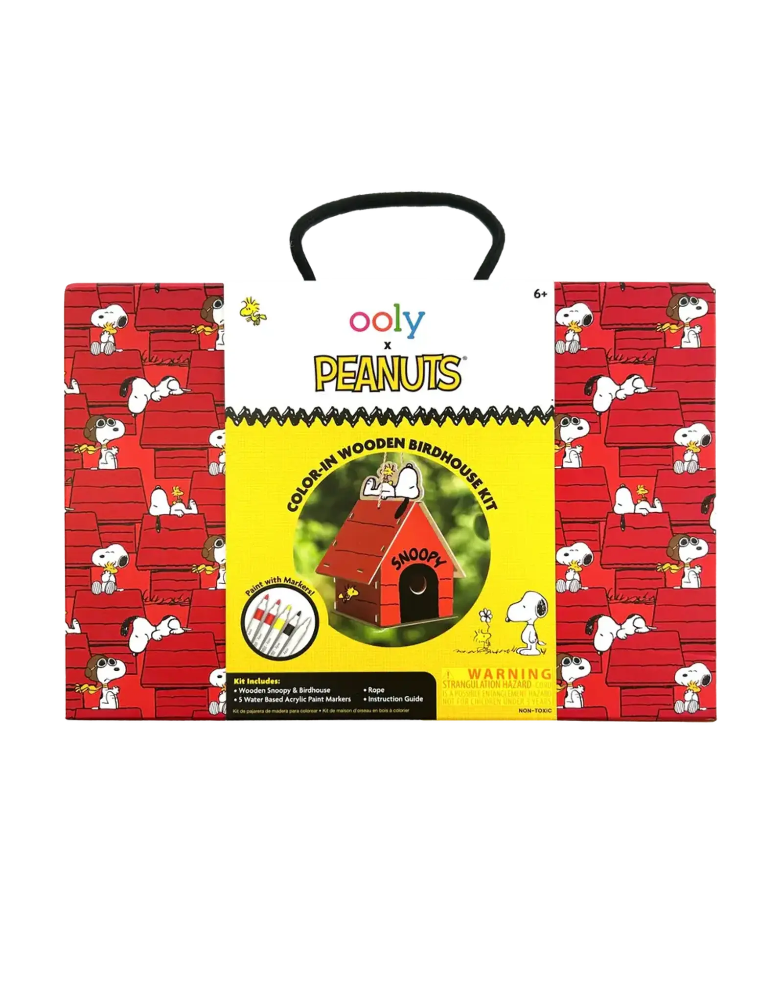 Ooly OOLY x PEANUTS: Color-In' Wooden Bird  House Kit