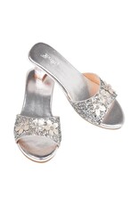 Speedy Monkey Souza Mariona High Heel Slipper Silver Size 10-11