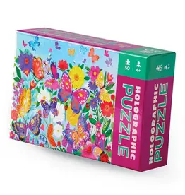 Crocodile Creek Holographic Foil Puzzle 50 Piece Butterflies