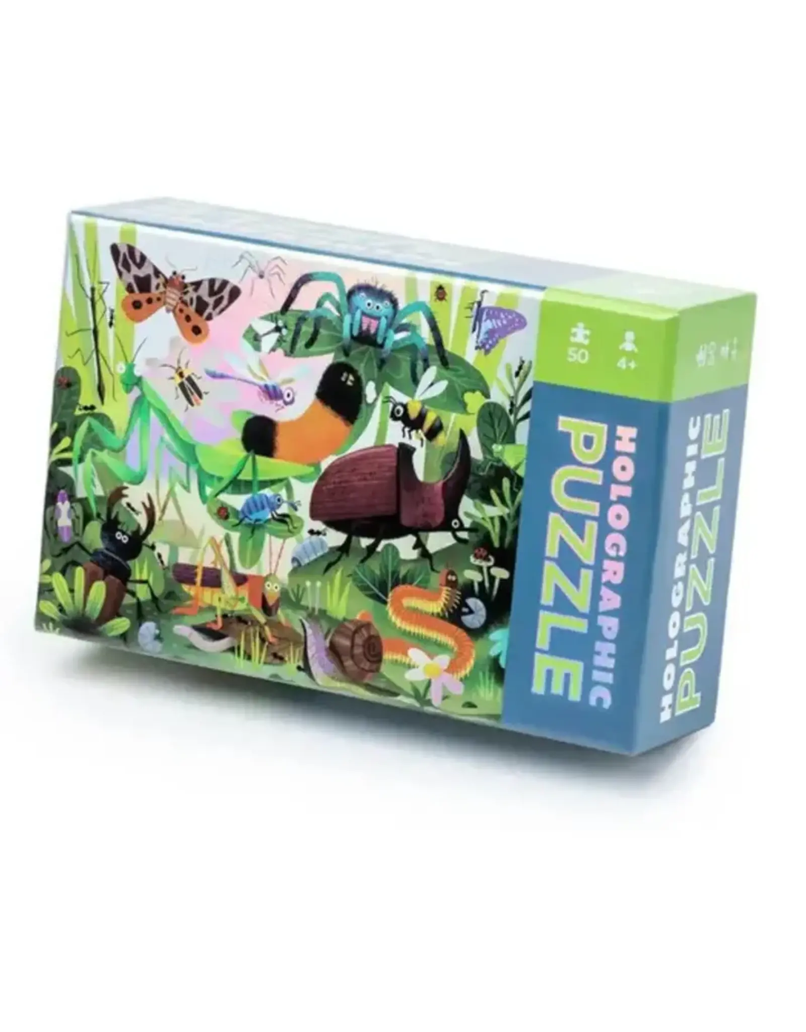 Crocodile Creek Holographic Foil Puzzle 50 Piece Backyard Bugs