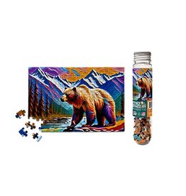 Micropuzzles Colorful Bear Grizzly Mountain Jigsaw Puzzle
