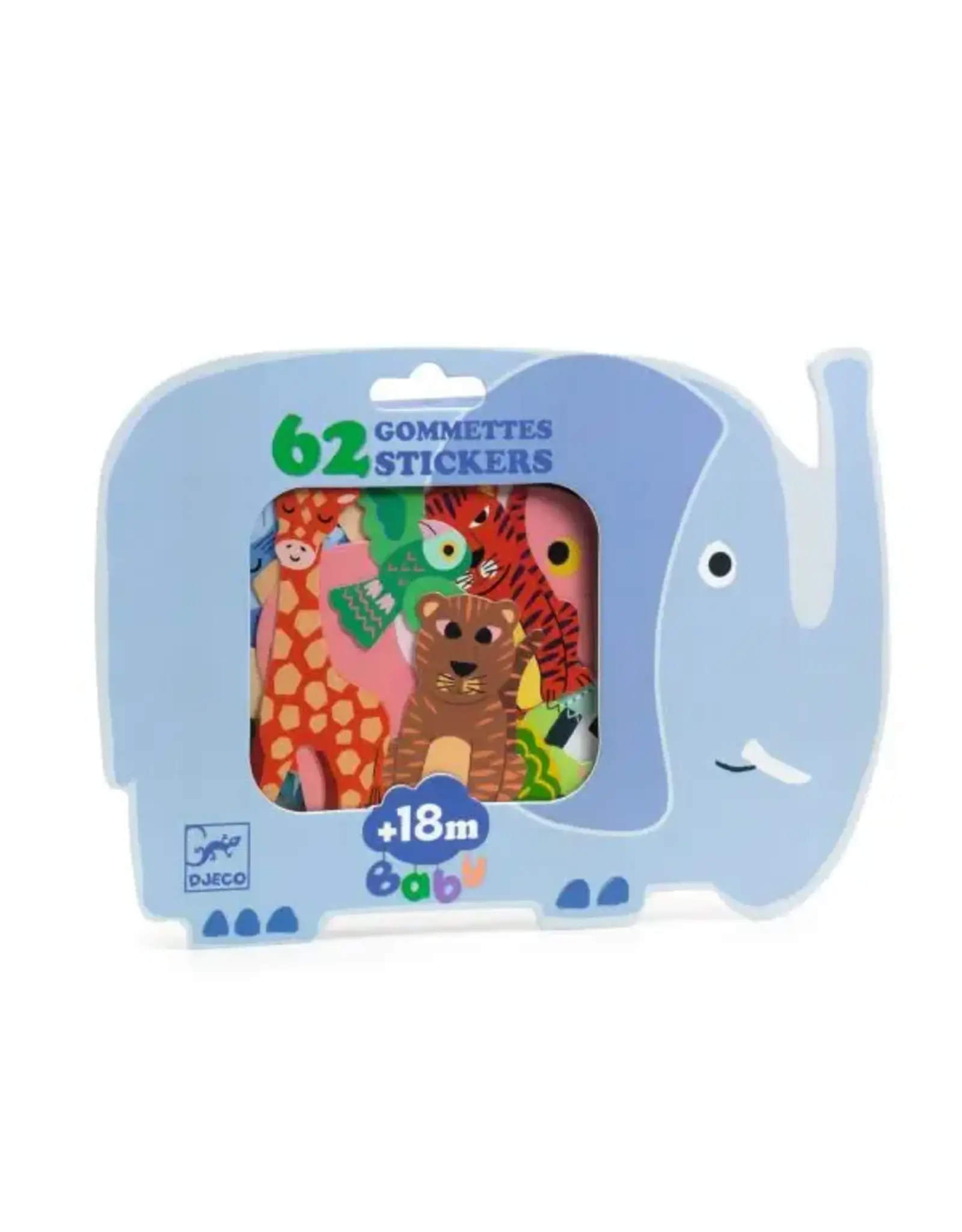 Djeco Safari Animals Baby Stickers