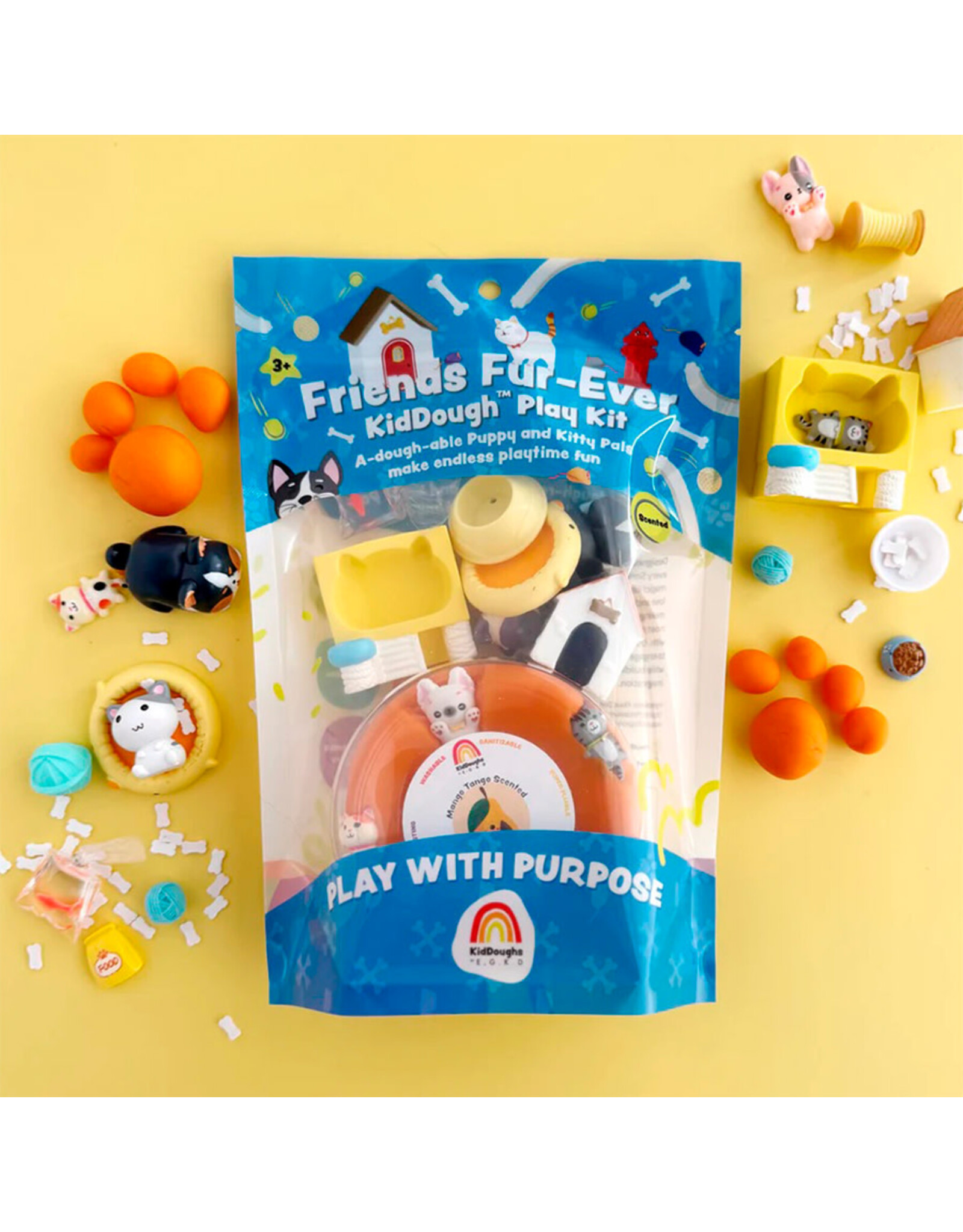 Earth Grown KidDoughs Friends Fur-ever KidDough Play Kit