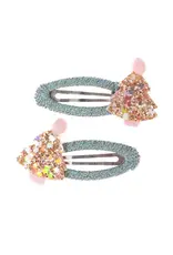 Great Pretenders Minty Christmas Holiday Hair Clip  2 Pieces