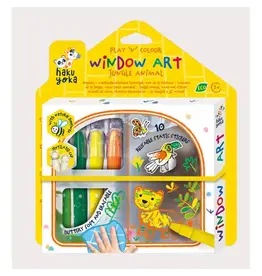 Haku Yoka Play N Colour Window Art Jungle Animal