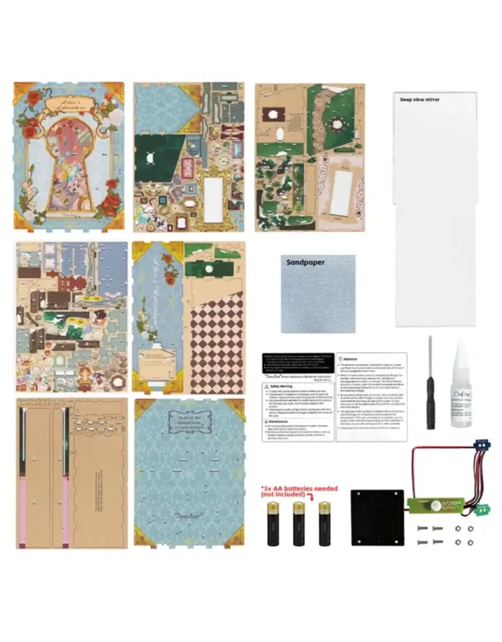 Hands Craft DIY Book Nook Kit Alice's Adventure