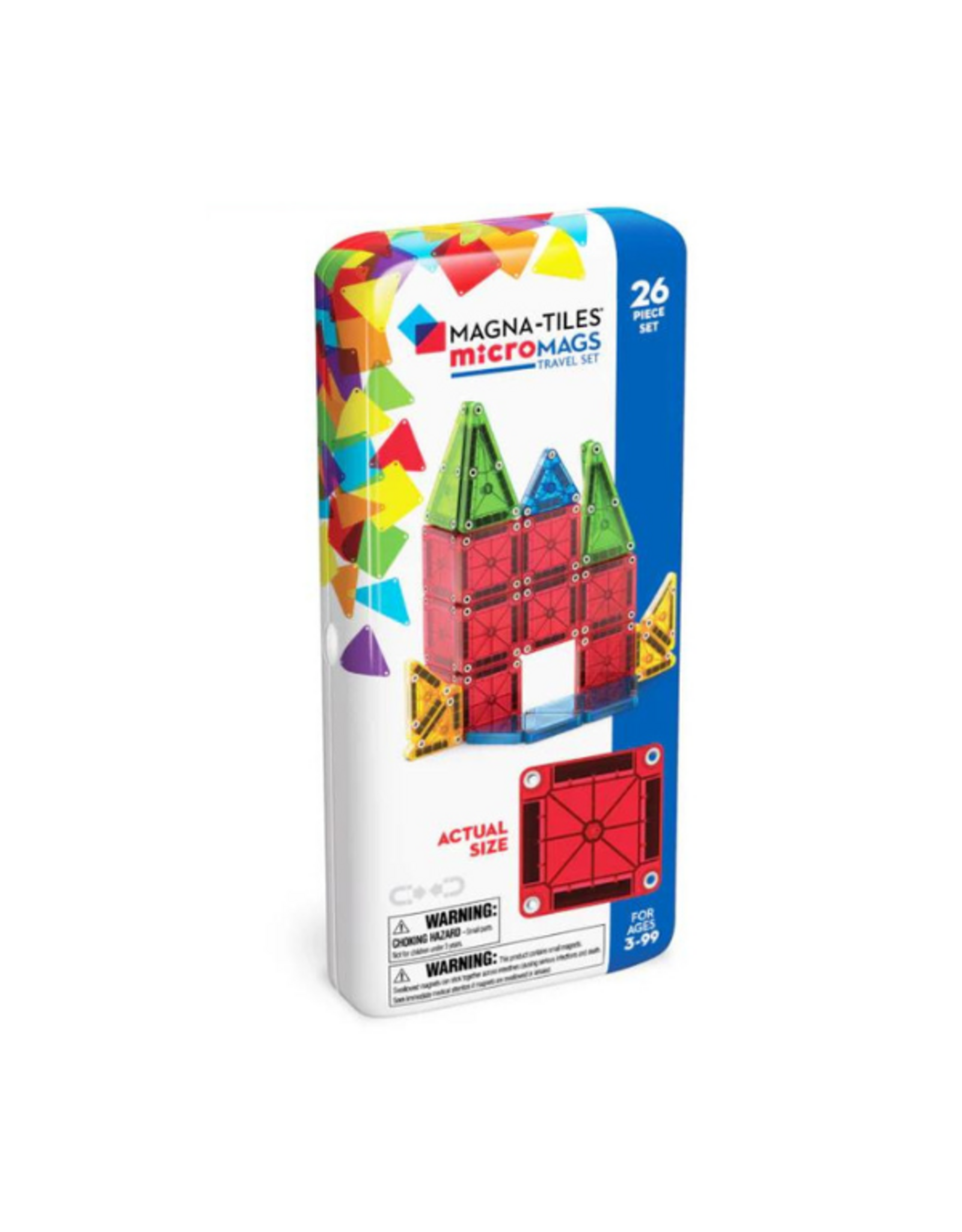 Magna-Tiles Magna Tiles MicroMags 26 Piece Travel Set Bold Colors
