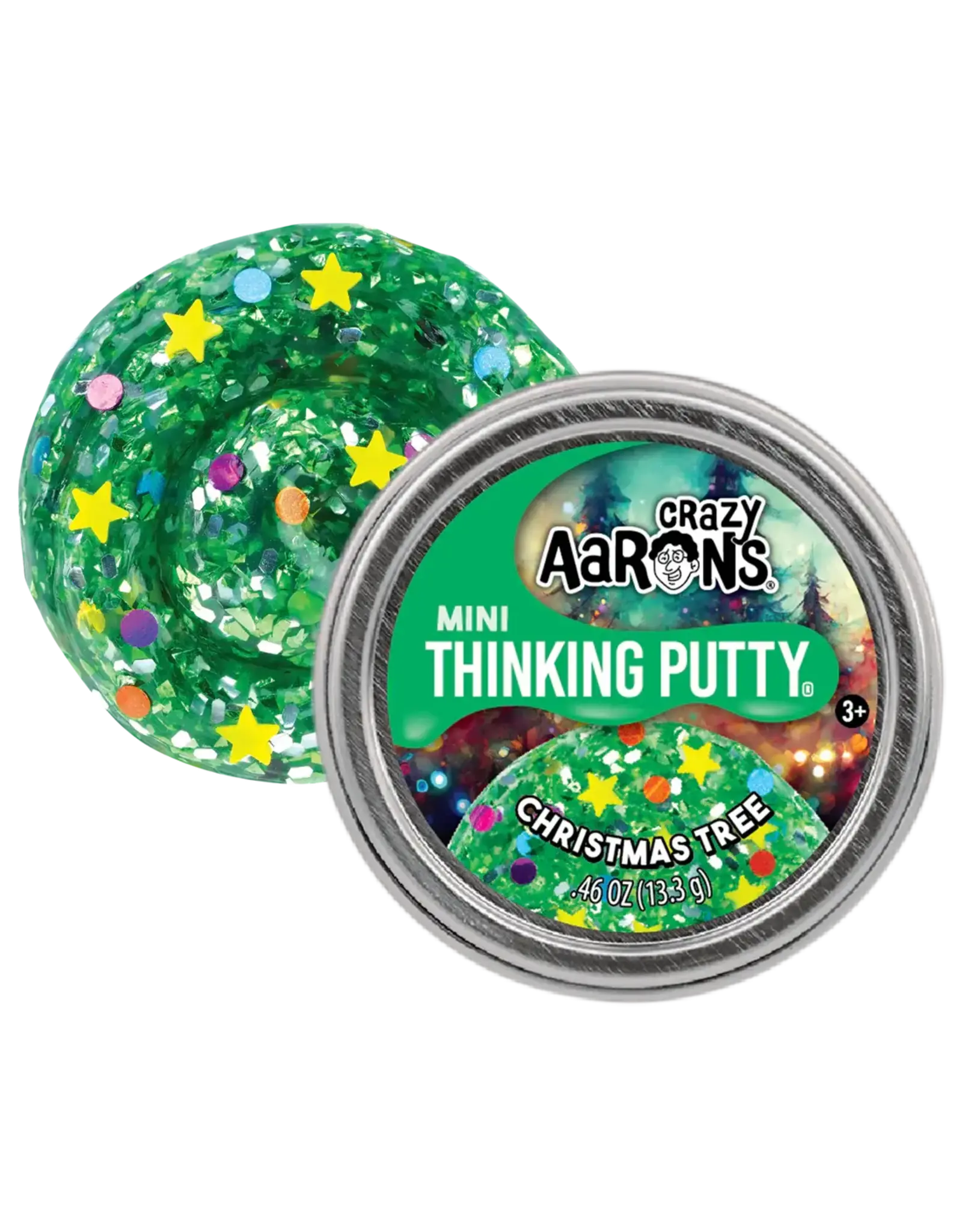 Crazy Aaron's Putty World Mini Christmas Tree 2" Thinking Putty Tin