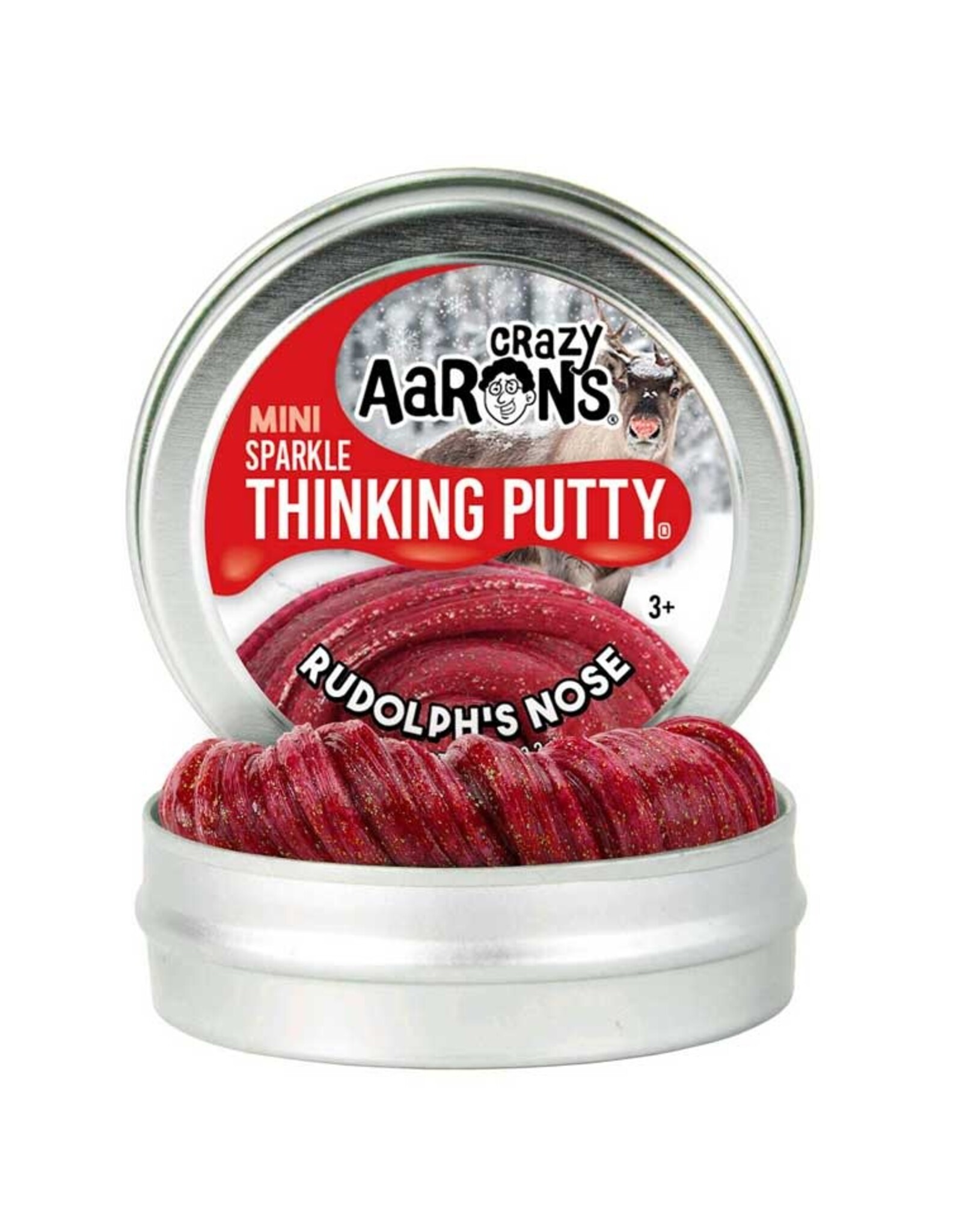 Crazy Aaron's Putty World Mini Rudolph's Nose 2" Thinking Putty Tin