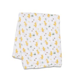 Lulujo Baby Lulujo Swaddle Blanket Muslin Cotton LG - Ducks