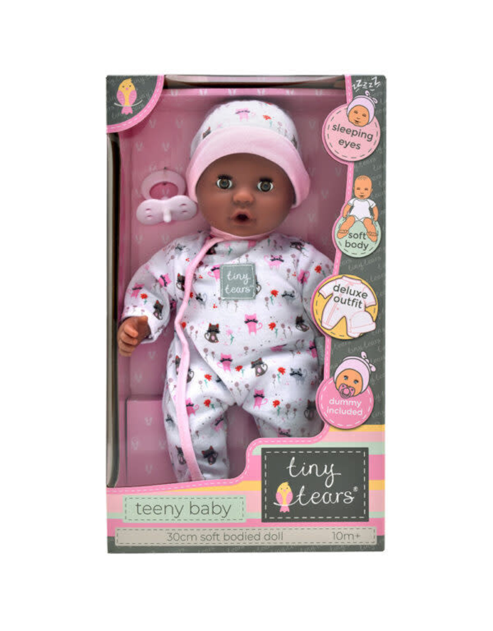 Tiny Tears Teeny Baby Doll Brown Eyes