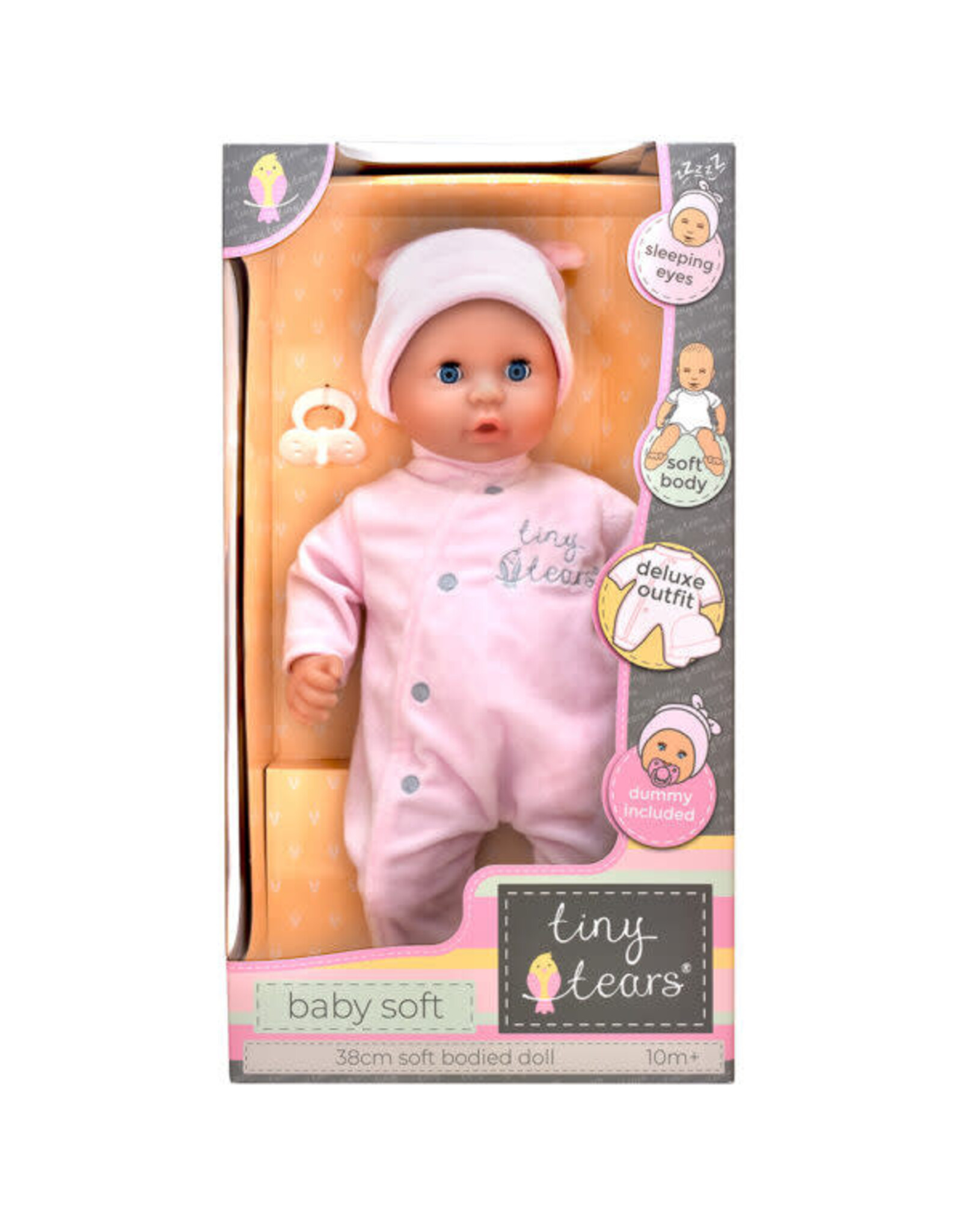 Tiny Tears Baby Soft Doll Blue Eyes Large