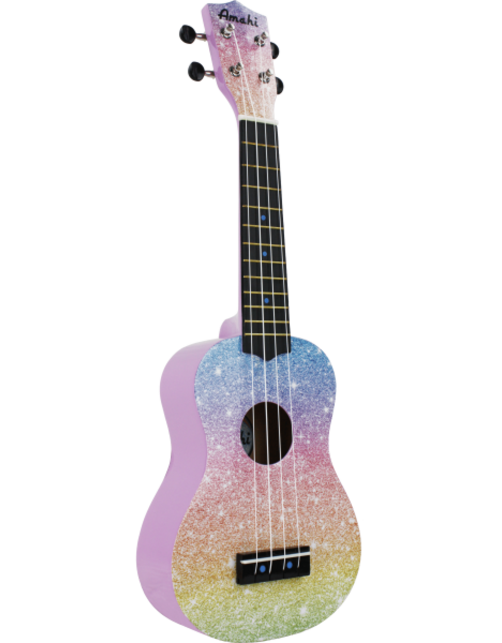 Amahi Amahi Rainbow Glitter Ukulele, Soprano