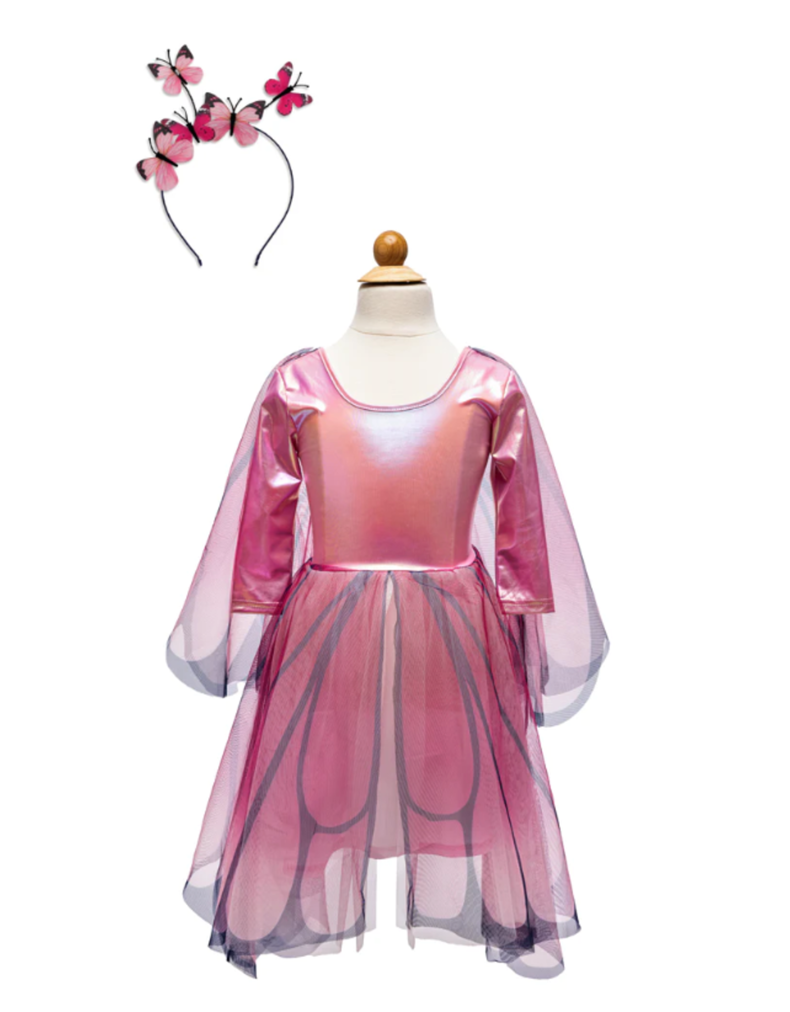 Great Pretenders Butterfly Twirl with Wings and Headband Dress Size 5/6