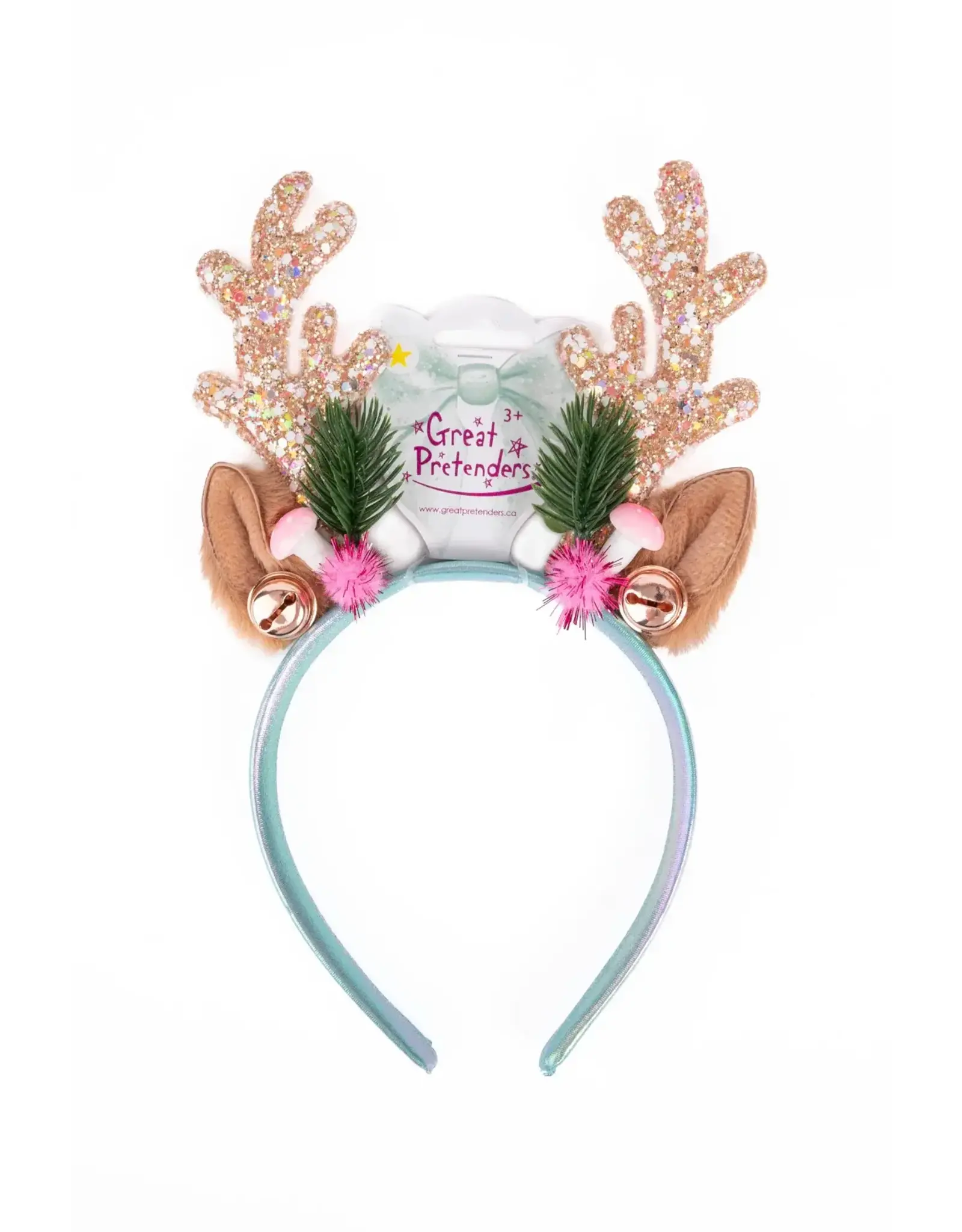 Great Pretenders Pink Holiday Rudolph Headband
