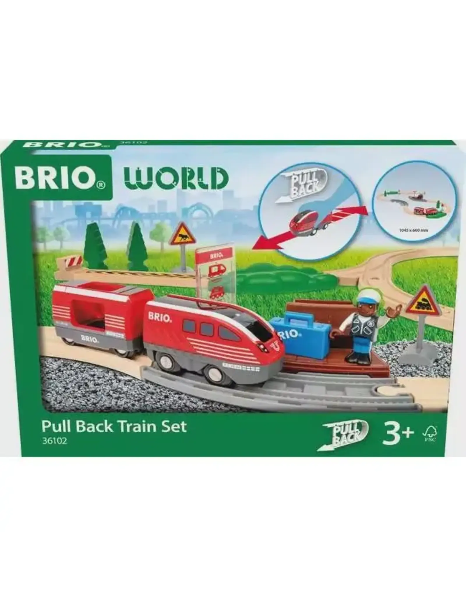 Brio Pull Back Train Set