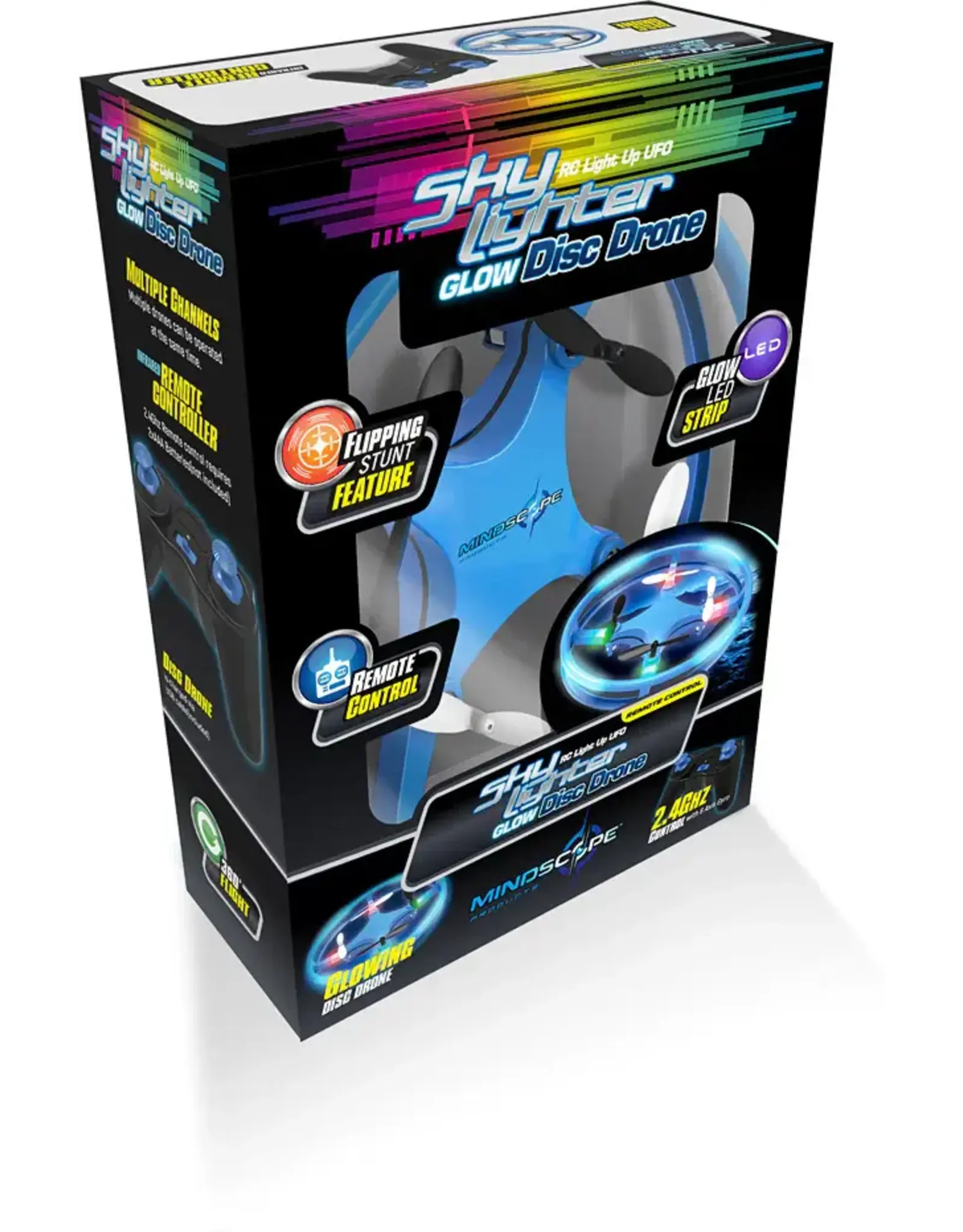 Mindscope Products Sky Lighter Glow Disc Drone Blue