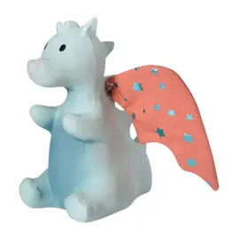 Tikiri Baby Sunrise Dragon Natural Rubber Rattle With Crinkle Wings
