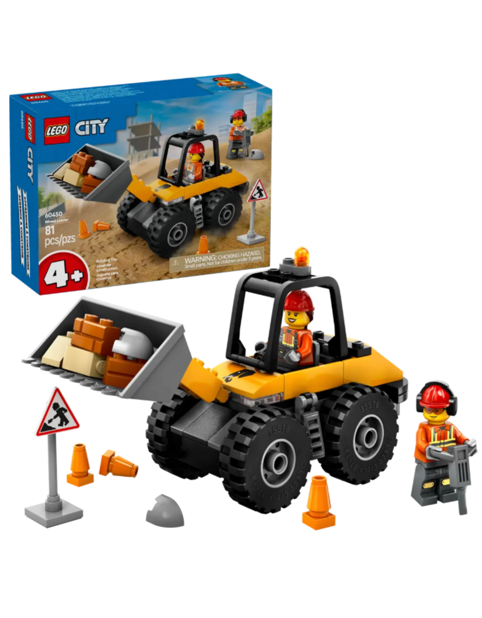 LEGO LEGO City Yellow Construction Wheel Loader