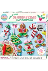 Bright Stripes Make & Paint Gingerbread Clay Ornaments