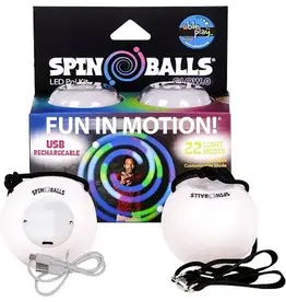 Fun in Motion Toys Spinballs LED Rechargeable Poi Set