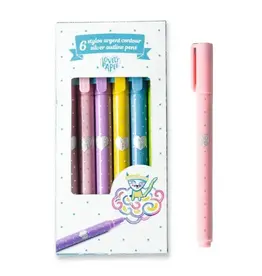Djeco 6 Silver Outline Pens