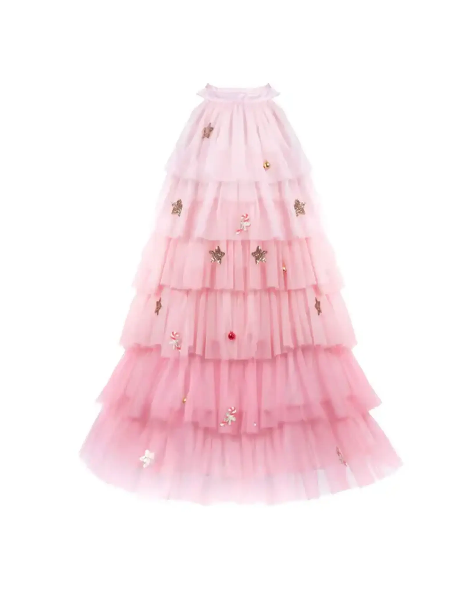 Great Pretenders Christmas Tree Dress with Headpiece Blush, Size 5-6