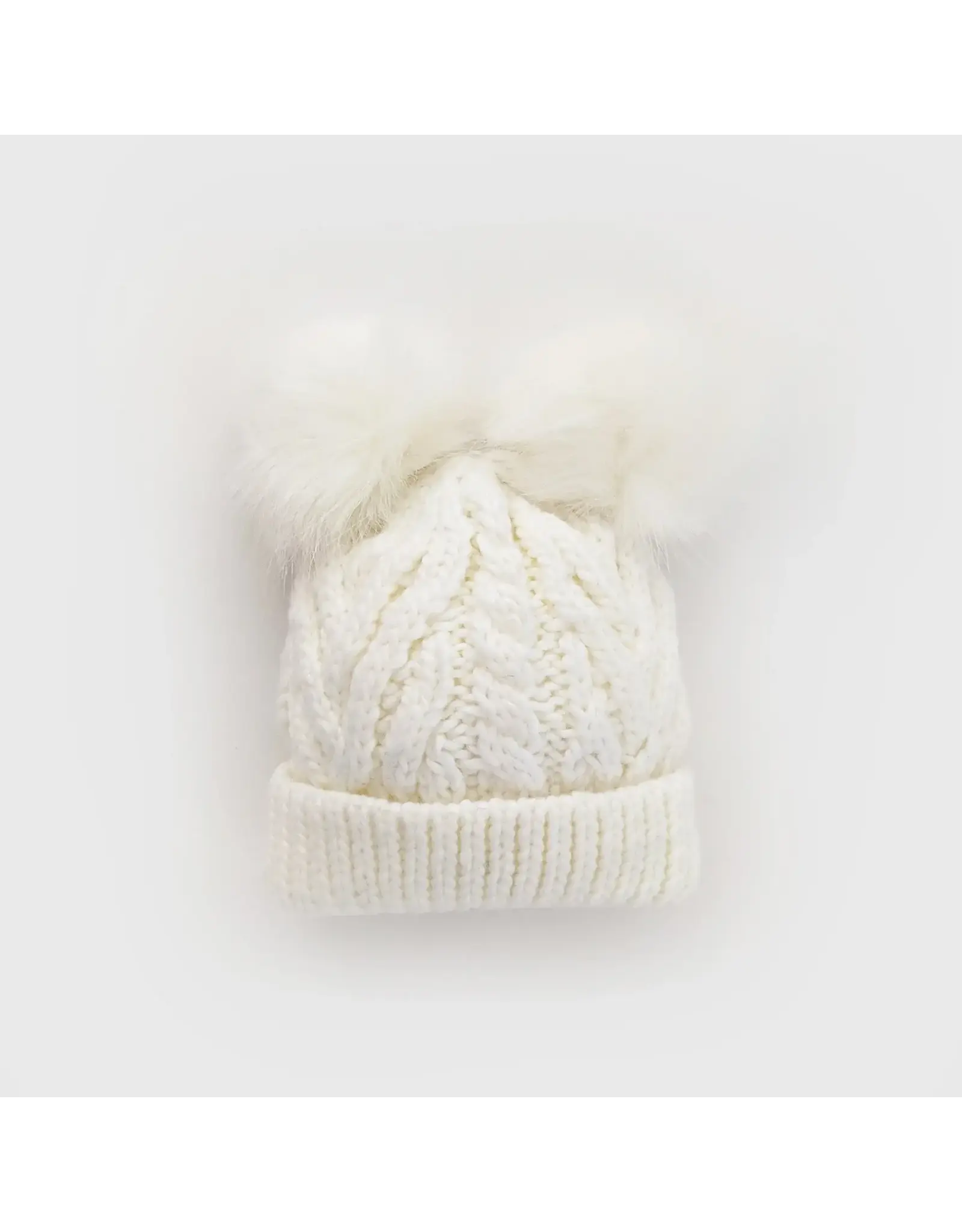 Huggalugs Winter White Flutter Beanie Hat Baby & Kids Newborn