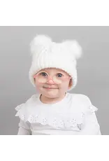 Huggalugs Winter White Flutter Beanie Hat Baby & Kids Newborn