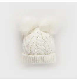 Huggalugs Winter White Flutter Beanie Hat Baby & Kids Medium