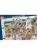 Djeco 100 Pieces Observation Puzzle Fortified Castle