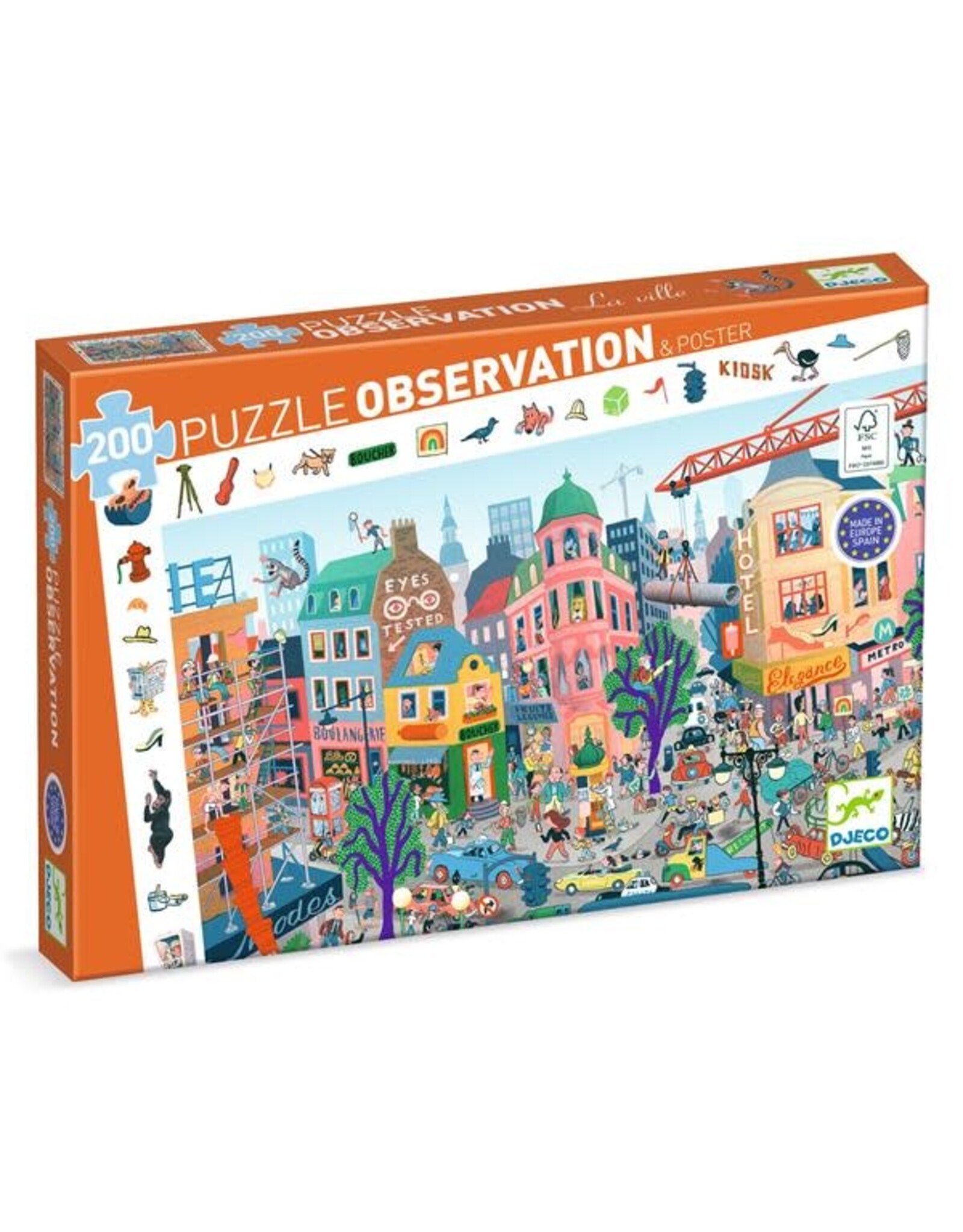 Djeco Observation Puzzle The City 200 Pieces