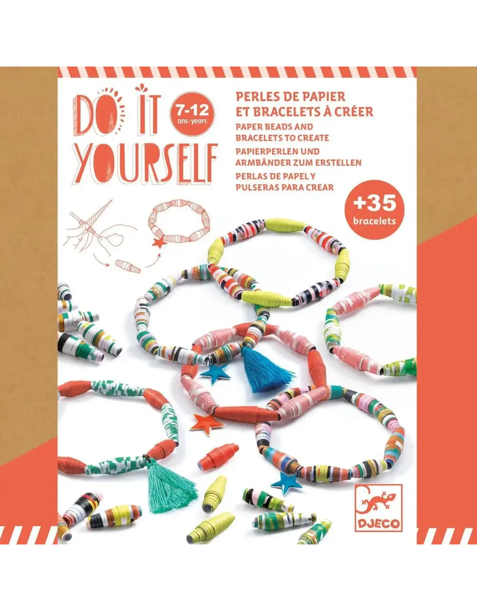 Djeco DIY Pop and Colourful Paper Beads and Bracelets
